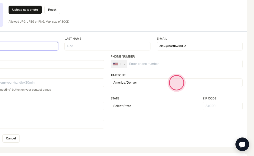 Step 3: Set your timezone so sends and calls land during the recipient's working hours.