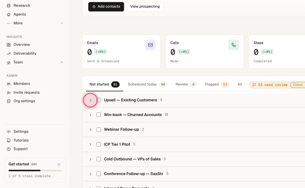 Step 3: Click the arrow next to a sequence to see each person's message.