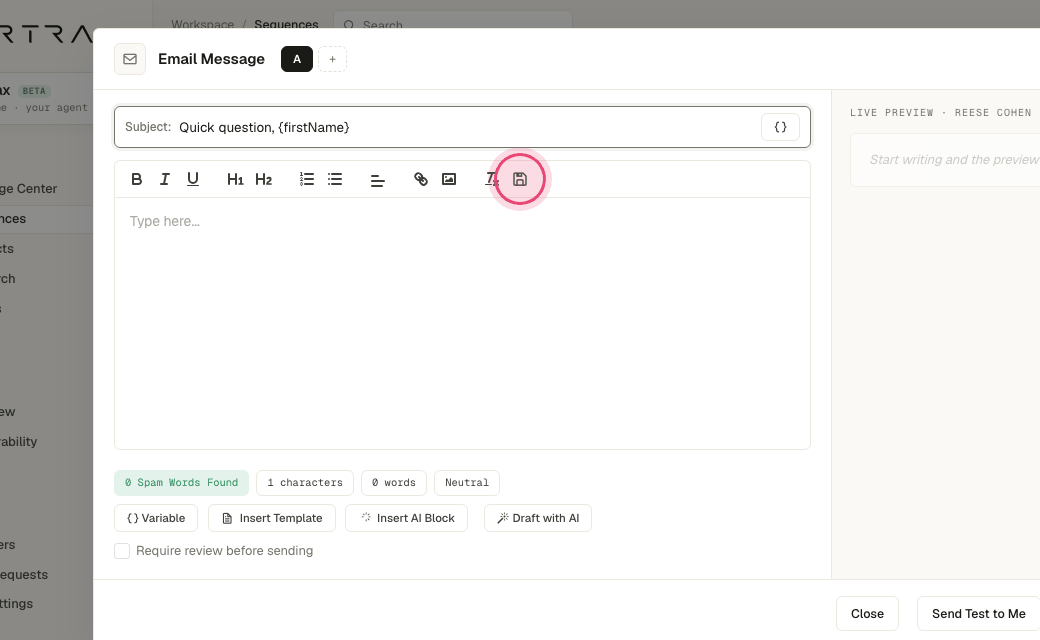 Step 5: Click "Save as Template" to keep it under "Your Templates".