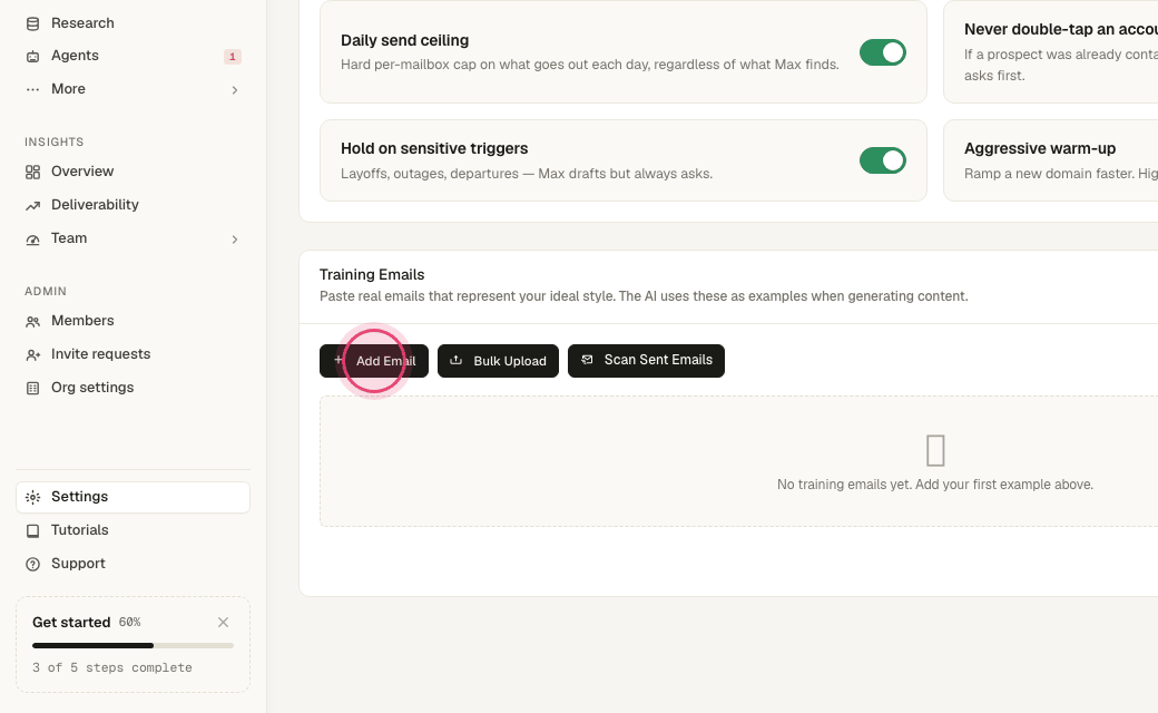 Step 2: Click "Add Email".