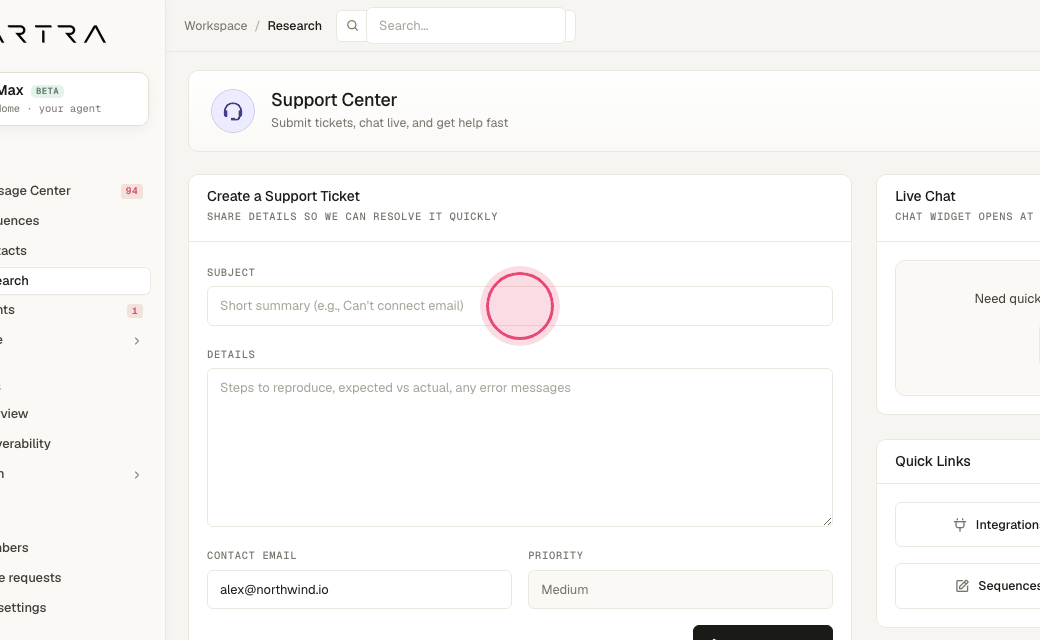 Step 3: Or file a ticket: give it a short summary…