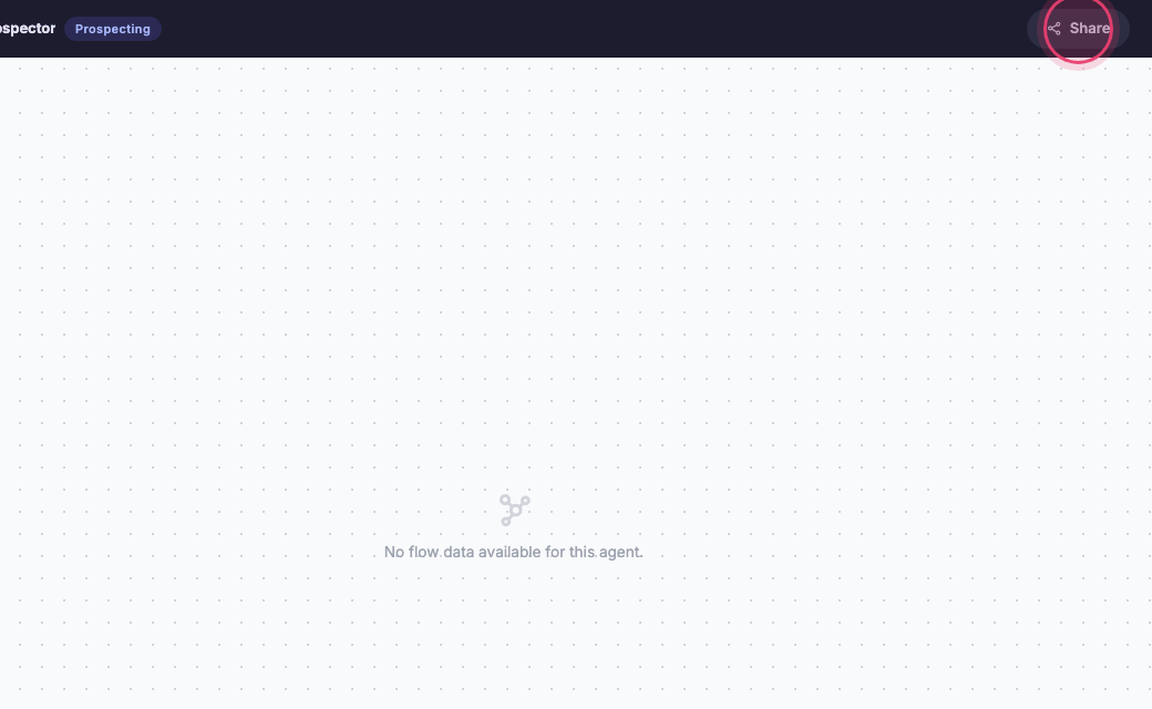 Step 6: "Share" gives you a private link to send a bot you built to a teammate.