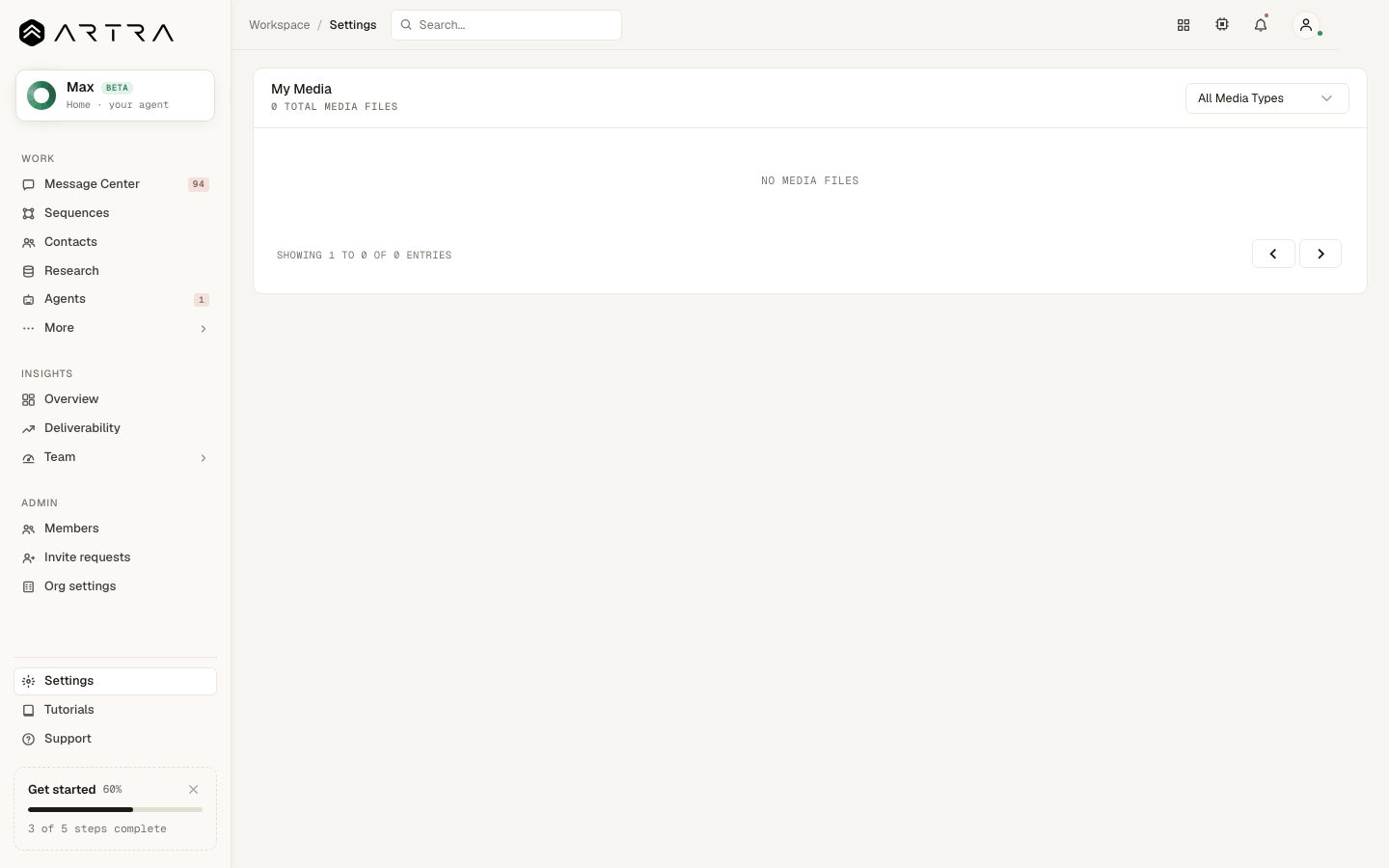 Step 2: Every image and video you have uploaded is listed with its size. Delete anything you no longer use to free space.