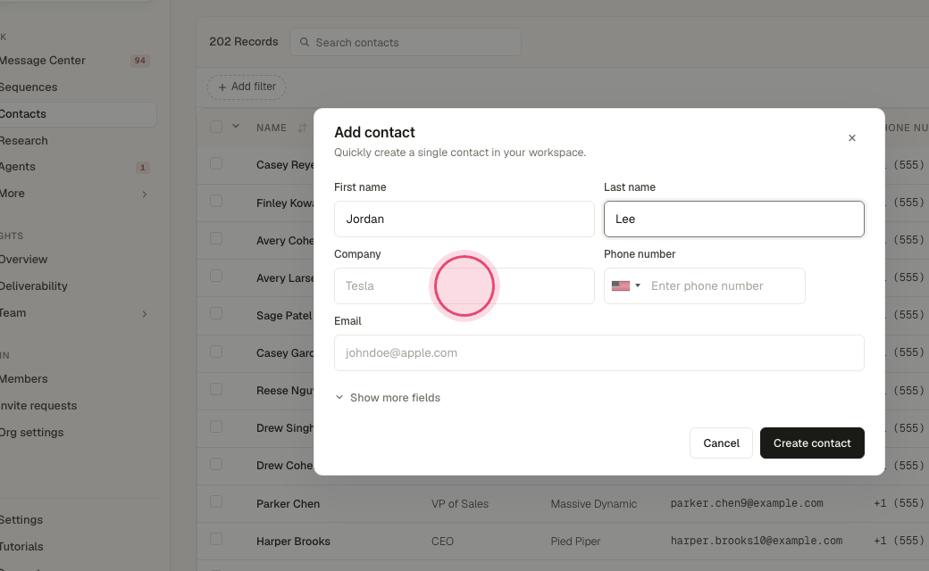 Step 6: Type the company.