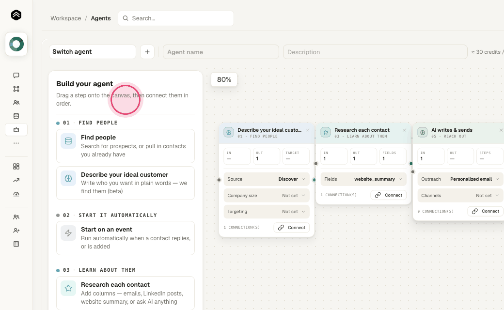 Step 4: Connect the filter’s ✓ output to it, then pick the sequence on the card.