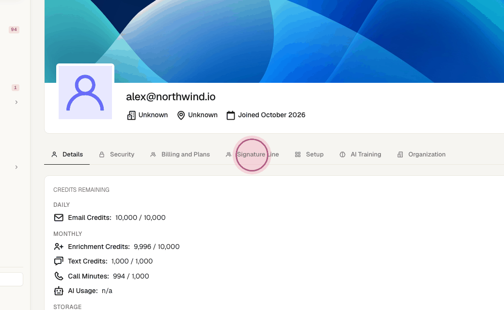 Step 2: Click the "Signature Line" tab.