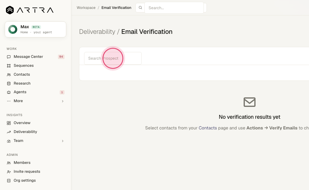 Step 8: Search by name or company to find one result.
