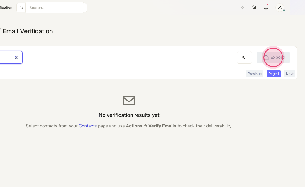 Step 9: Click "Export" to download the results as a CSV.