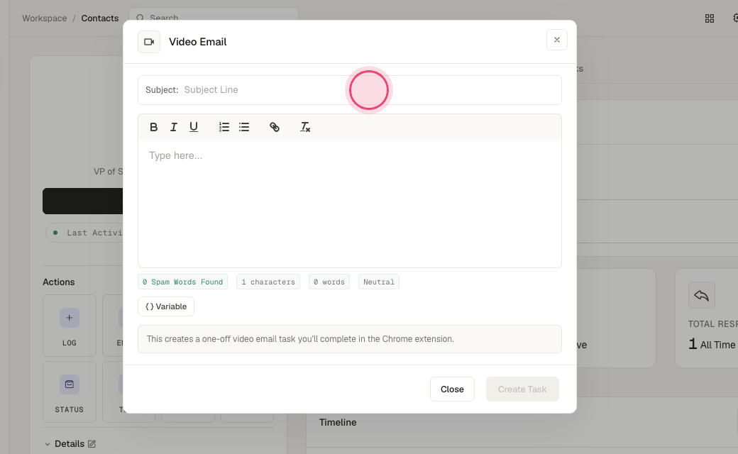 Step 3: Write the subject and the text around the video.